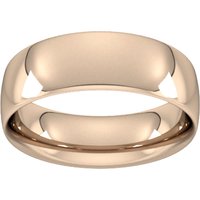 7mm Traditional Court Heavy Wedding Ring In 18 Carat Rose Gold - Ring Size J