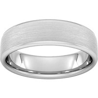 6mm Slight Court Extra Heavy Matt Finished Wedding Ring In 950 Palladium - Ring Size H