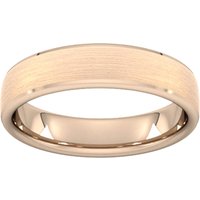 5mm Slight Court Extra Heavy Polished Chamfered Edges With Matt Centre Wedding Ring In 9 Carat Rose Gold - Ring Size X