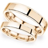 6mm Traditional Court Heavy Milgrain Edge Wedding Ring In 18 Carat Rose Gold - Ring Size O
