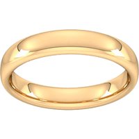 8mm D Shape Standard Milgrain Edge Wedding Ring In 18 Carat Yellow Gold - Ring Size K