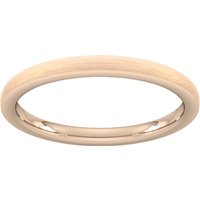 2mm Slight Court Extra Heavy Polished Chamfered Edges With Matt Centre Wedding Ring In 9 Carat Rose Gold - Ring Size J