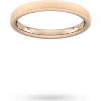 2.5mm Traditional Court Standard Polished Chamfered Edges With Matt Centre Wedding Ring In 9 Carat Rose Gold - Ring Size S