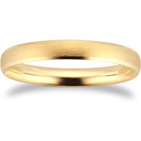 2.5mm Traditional Court Standard Polished Chamfered Edges With Matt Centre Wedding Ring In 18 Carat Yellow Gold - Ring Size S