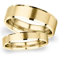 2.5mm Traditional Court Heavy Polished Chamfered Edges With Matt Centre Wedding Ring In 18 Carat Yellow Gold - Ring Size G