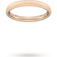 2.5mm Traditional Court Standard Matt Finished Wedding Ring In 9 Carat Rose Gold - Ring Size S