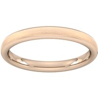 2.5mm Traditional Court Heavy Matt Finished Wedding Ring In 9 Carat Rose Gold - Ring Size O
