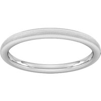 2mm D Shape Heavy Matt Finished Wedding Ring In 950 Palladium - Ring Size Y at Goldsmiths Jewellery 2mm D Shape Heavy Matt Finished Wedding Ring In 950 Palladium - Ring Size Y.
