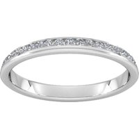 0.42 Carat Total Weight Brilliant Cut Full Diamond Set Pyramid Style Wedding Ring In Platinum - Ring Size J