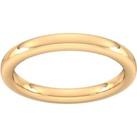 2.5mm Slight Court Extra Heavy Wedding Ring In 9 Carat Yellow Gold - Ring Size J