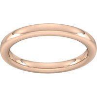 2.5mm Slight Court Extra Heavy Wedding Ring In 9 Carat Rose Gold - Ring Size J