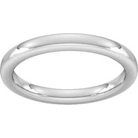 2.5mm Slight Court Extra Heavy Wedding Ring In 18 Carat White Gold - Ring Size J