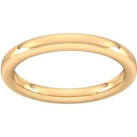 2.5mm Slight Court Extra Heavy Wedding Ring In 18 Carat Yellow Gold - Ring Size Q