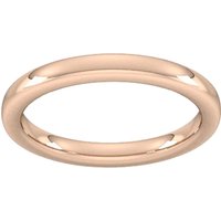 2.5mm Slight Court Extra Heavy Wedding Ring In 18 Carat Rose Gold - Ring Size I