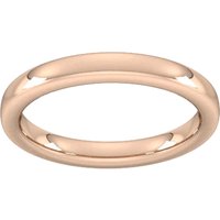 3mm Slight Court Extra Heavy Wedding Ring In 18 Carat Rose Gold - Ring Size V