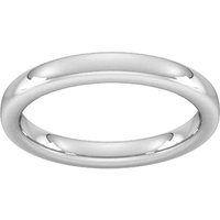 3mm Slight Court Extra Heavy Wedding Ring In Sterling Silver - Ring Size S