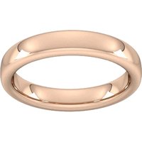 4mm Slight Court Extra Heavy Wedding Ring In 9 Carat Rose Gold - Ring Size S