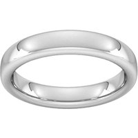 4mm Slight Court Extra Heavy Wedding Ring In 18 Carat White Gold - Ring Size Z