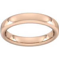 4mm Slight Court Extra Heavy Wedding Ring In 18 Carat Rose Gold - Ring Size L
