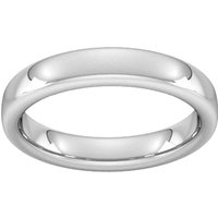 4mm Slight Court Extra Heavy Wedding Ring In Sterling Silver - Ring Size M