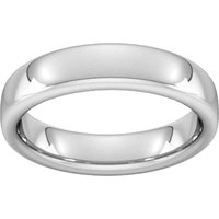 5mm Slight Court Extra Heavy Wedding Ring In 9 Carat White Gold - Ring Size P