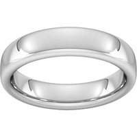 5mm Slight Court Extra Heavy Wedding Ring In Platinum - Ring Size J
