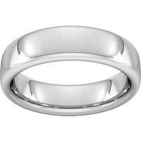 6mm Slight Court Extra Heavy Wedding Ring In 18 Carat White Gold - Ring Size J