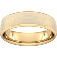 6mm Slight Court Extra Heavy Matt Finished Wedding Ring In 18 Carat Yellow Gold - Ring Size G