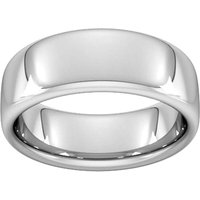 8mm Slight Court Extra Heavy Wedding Ring In Sterling Silver - Ring Size Z