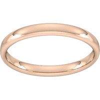 2.5mm Slight Court Standard Wedding Ring In 18 Carat Rose Gold - Ring Size K