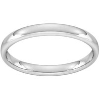 2.5mm Slight Court Standard Wedding Ring In Sterling Silver - Ring Size G