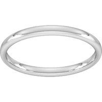 2mm Slight Court Standard Wedding Ring In Sterling Silver - Ring Size O