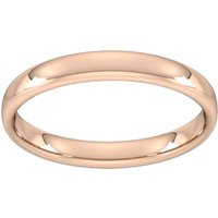 3mm Slight Court Standard Wedding Ring In 18 Carat Rose Gold - Ring Size J