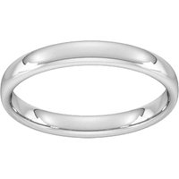 3mm Slight Court Standard Wedding Ring In 950 Palladium - Ring Size V