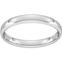 3mm Slight Court Standard Wedding Ring In Sterling Silver - Ring Size I