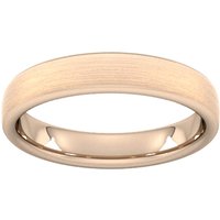 4mm Slight Court Standard Matt Finished Wedding Ring In 9 Carat Rose Gold - Ring Size R