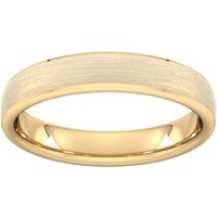 4mm Slight Court Standard Polished Chamfered Edges With Matt Centre Wedding Ring In 18 Carat Yellow Gold - Ring Size Q