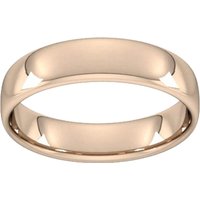 5mm Slight Court Standard Wedding Ring In 18 Carat Rose Gold - Ring Size P