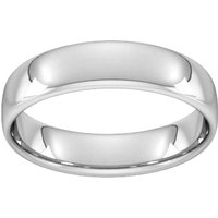 5mm Slight Court Standard Wedding Ring In Sterling Silver - Ring Size P