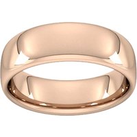 7mm Slight Court Heavy Wedding Ring In 9 Carat Rose Gold - Ring Size K