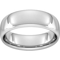 7mm Slight Court Heavy Wedding Ring In 950 Palladium - Ring Size O
