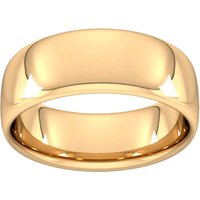 8mm Slight Court Heavy Wedding Ring In 9 Carat Yellow Gold - Ring Size G