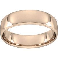 6mm Slight Court Standard Wedding Ring In 9 Carat Rose Gold - Ring Size H