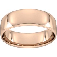 7mm Slight Court Standard Wedding Ring In 9 Carat Rose Gold - Ring Size P