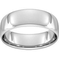 7mm Slight Court Standard Wedding Ring In Platinum - Ring Size R