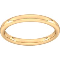 2.5mm Slight Court Heavy Wedding Ring In 18 Carat Yellow Gold - Ring Size T