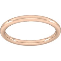 2mm Slight Court Heavy Wedding Ring In 9 Carat Rose Gold - Ring Size L
