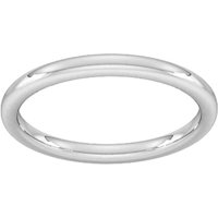 2mm Slight Court Heavy Wedding Ring In 18 Carat White Gold - Ring Size L.5
