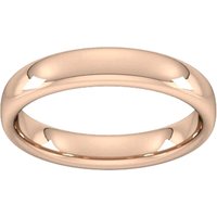 4mm Slight Court Heavy Wedding Ring In 18 Carat Rose Gold - Ring Size I