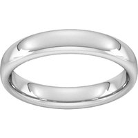 4mm Slight Court Heavy Wedding Ring In Sterling Silver - Ring Size Y